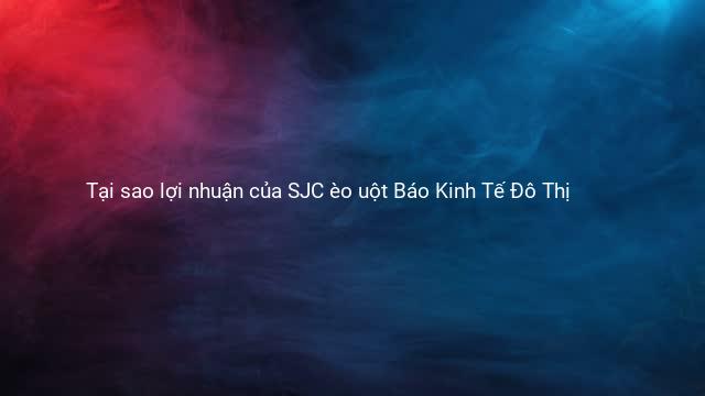 Tại sao lợi nhuận của SJC èo uột Báo Kinh Tế Đô Thị